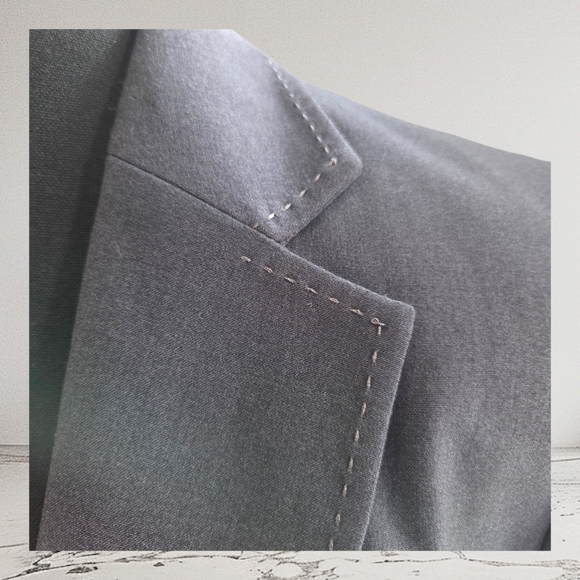 Marks & Spencer Charcoal Women's Stiched Blazer With Zippered Pockets Size 16 - Picture 2 of 9